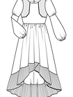 Платье с асимметричной юбкой