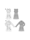Платье с застроченными складками
