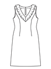 Платье с V-образным вырезом горловины