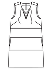 Мини-платье расклешенного силуэта