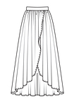 Свадебная юбка асимметричного кроя