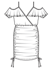 Платье с глубоким V-образным вырезом