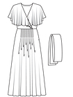 Платье с широкими воланами на лифе