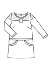 Короткое платье А-силуэта с вырезом-капелькой