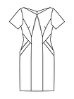 Платье с диагональными рельефными швами