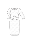 Платье-футляр с фигурным поясом