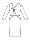 Платье с асимметричной драпировкой