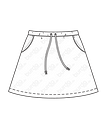 Мини-юбка расклешенного силуэта