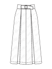 Длинная юбка со складками
