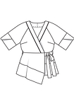 Блузка в стиле кимоно