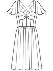 Платье с облегающим лифом