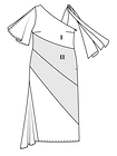 Платье с асимметричным вырезом