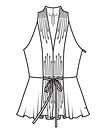 Блузка с драпировками спереди
