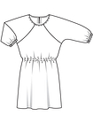 Мини-платье с рукавами реглан
