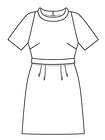 Твидовое платье с рукавами реглан