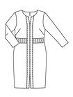 Платье-футляр с втачным поясом