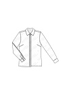 Блузка-рубашка с потайной застёжкой