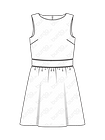 Платье с втачным поясом
