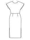 Платье с глубоким V-вырезом на спине