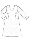 Платье с V-образным вырезом