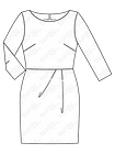 Платье-футляр с вырезом лодочкой