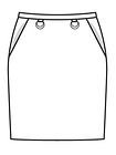 Мини-юбка с карманами