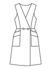 Платье-жилет с накладными карманами