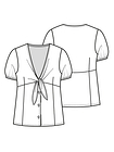 Блузка с завязками