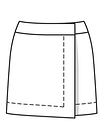Короткая юбка с запахом