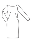 Платье с глубоким вырезом на спине