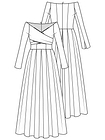 Платье с декольте и широкой юбкой