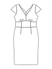 Платье-футляр  с декольте