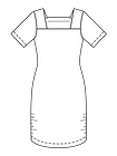 Платье с квадратным вырезом