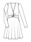 Платье  с экстра-глубоким вырезом