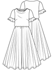 Платье с широкой юбкой