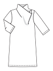 Мини-платье с высоким воротником