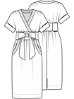 Платье в духе кимоно