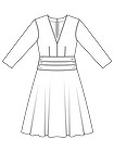 Платье с V -вырезом