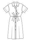 Платье-рубашка с асимметричной застёжкой