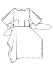 Платье с юбкой необычного кроя