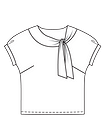 Блузка с фигурной планкой 