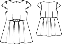Платье с широкой юбкой в складку