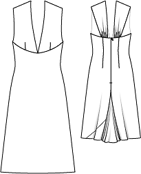 Платье-сарафан с глубоким V-вырезом