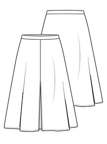 Технический рисунок юбки полусолнце