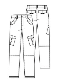 Технический рисунок брюк-карго