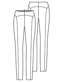 Технический рисунок узких брюк