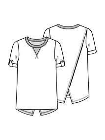 Технический рисунок трикотажной блузки-футболки