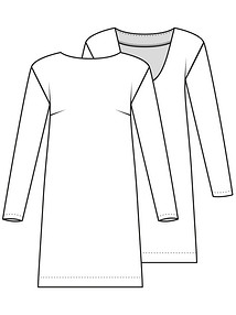 Технический рисунок базового платья