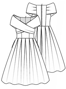 Технический рисунок платья в стиле  New Look