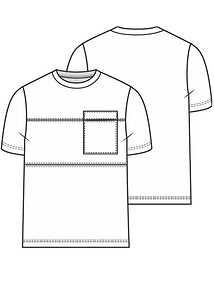 Технический рисунок мужской футболки